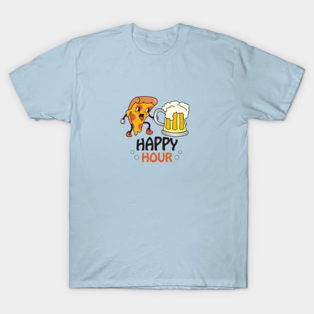 Pizza & Beer Combo | Happy Hour T-Shirt by funNkey